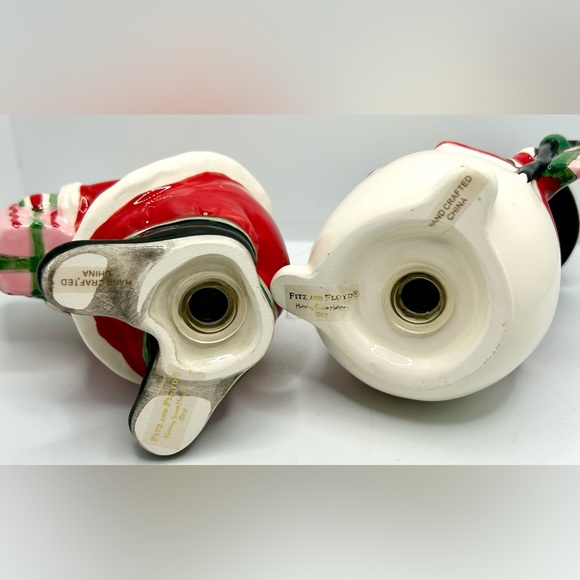 2010 Fitz & Floyd Holiday Sweet Holiday Salt & Pepper Shaker Set Christmas Santa - Picture 6 of 13